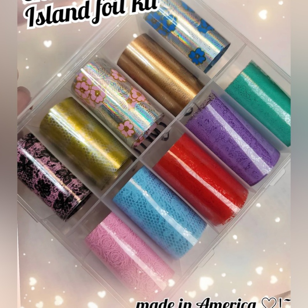 ISLAND Nail Foil Kit 1/$15, 2/$25, 3/$30, 4/$35.$5 each additional!